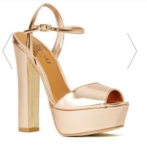 Rose Gold Nastygal Shoe Cult Heels